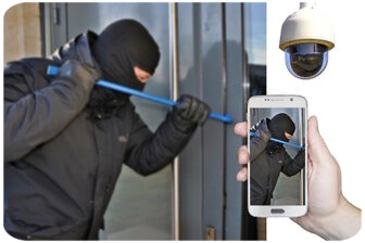 Inbreker met koevoet